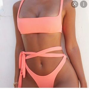 Oh Polly Coral Swimsuit